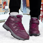 Damen Winterfest und isolierte Wanderboots mit Klettverschluss R&B