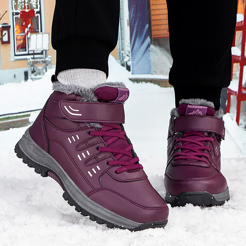 Damen Winterfest und isolierte Wanderboots mit Klettverschluss R&B