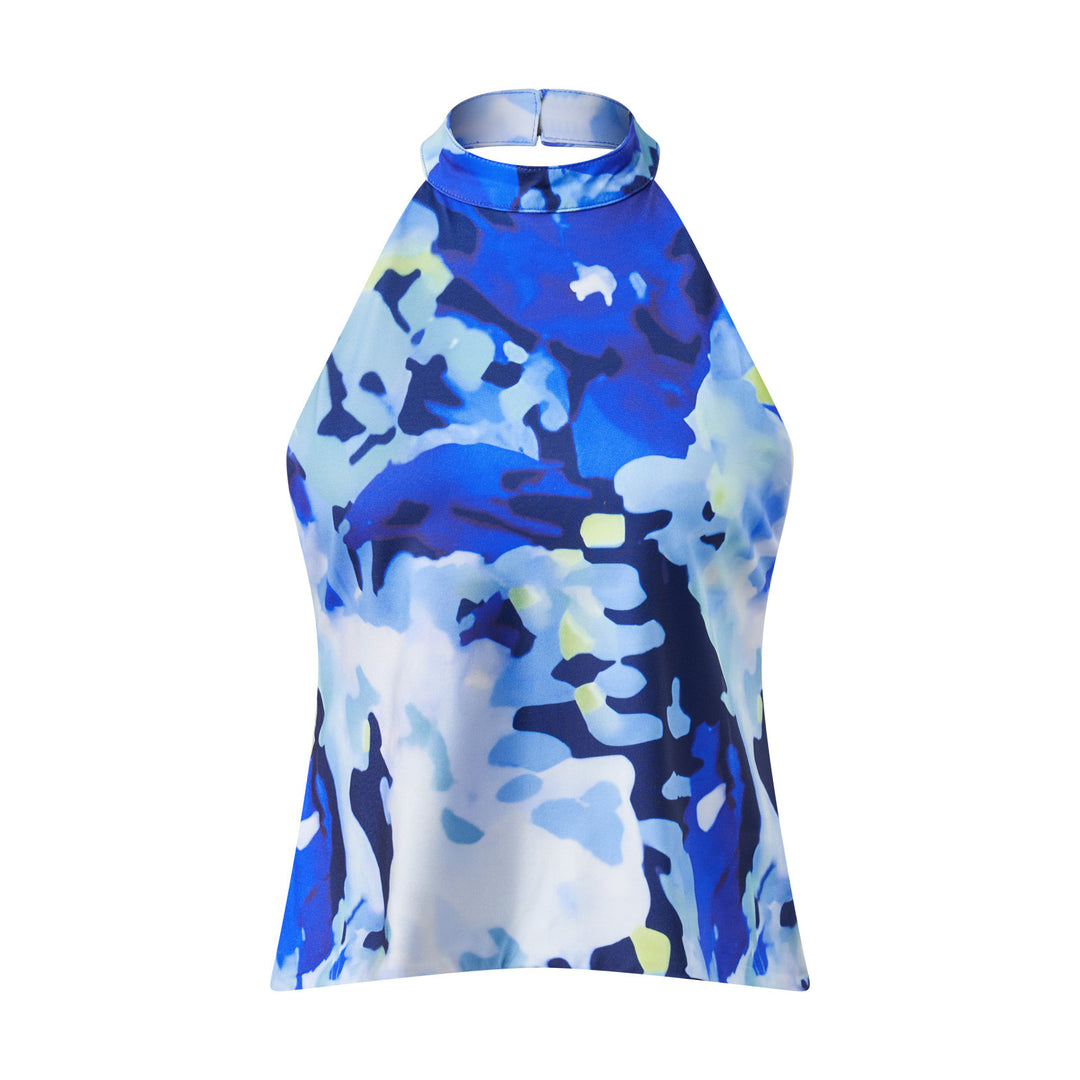 Damen Haltertop mit blühendem Design R&B