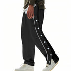 Herren Cargo-Hose mit Druckknopf-Design und seitlichem Reißverschluss R&B
