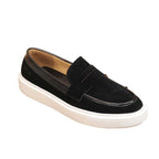 Damen Mokassin-Sneaker mit dämpfender Sohle und eleganter Wildleder-Oberfläche R&B