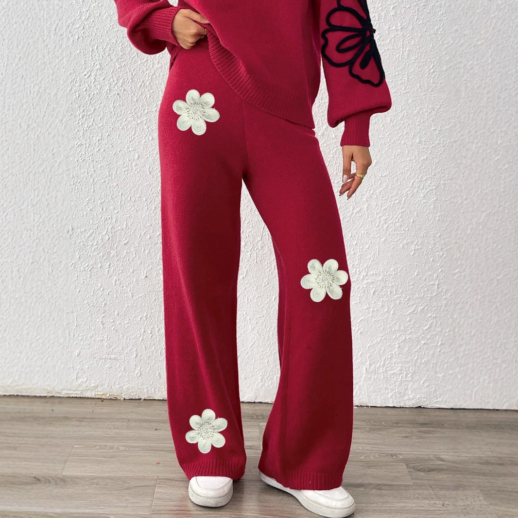 Damen Weite Strickhose R&B