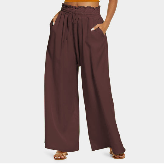 Damen Weite Freizeithose mit elastischem Bund und praktischen Taschen R&B