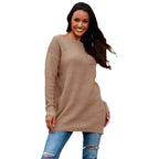 Damen Oversized Strickpullover mit Struktur und weitem Schnitt R&B