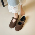 Damen Ballerinas mit elegantem Riemchen und modischer Schnallenapplikation