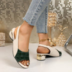 Damen elegante Slingback-Sandalen mit modischen Akzenten R&B