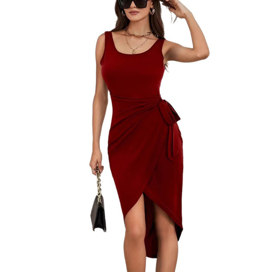 Damen Wickelkleid mit modernem Detail und figurbetonendem Schnitt R&B