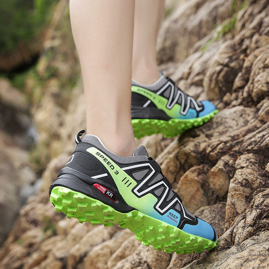 Damen Trailrunning-Schuhe mit rutschfester Sohle und atmungsaktiver Mesh-Oberfläche R&B