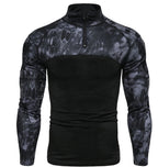 Herren Funktionales Langarmshirt im sportlichen Design mit Stehkragen und Reißverschluss