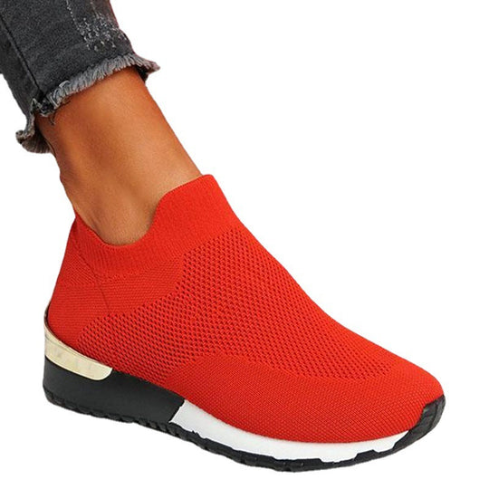 Damen modische Strick-Sneaker mit atmungsaktivem Obermaterial R&B