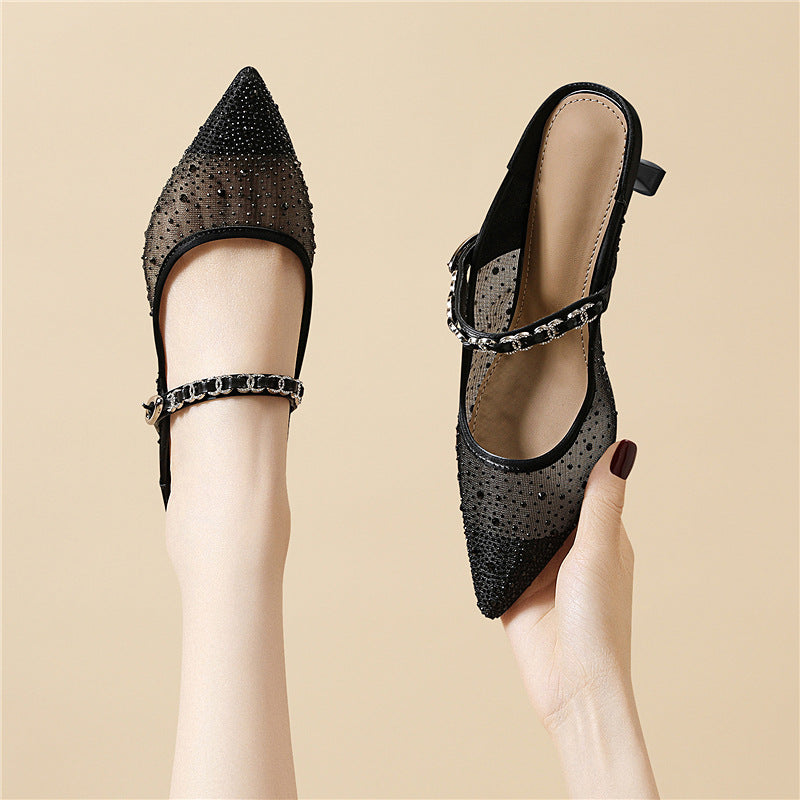 Damen Elegante Slingback-Pumps mit modischen Applikationen R&B