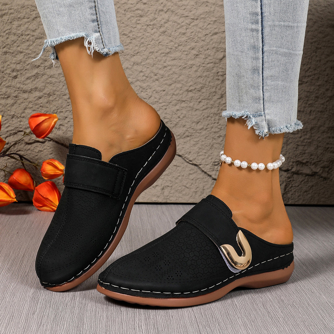 Damen Komfortable Clogs mit modischem Riemendetail R&B