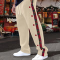 Damen Sportliche Freizeithose mit Knopfleiste R&B