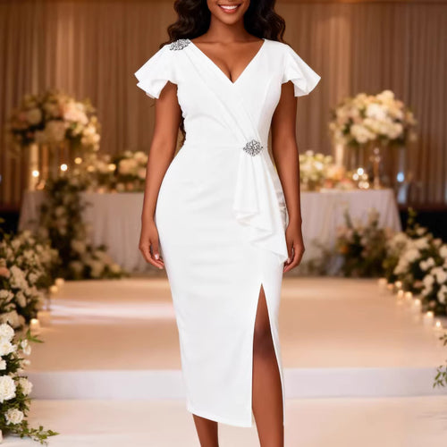 Damen Elegantes Abendkleid mit figurbetonender Silhouette R&B
