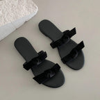 Damen stilvolle Slipper mit dekorativem Schleifendetail R&B