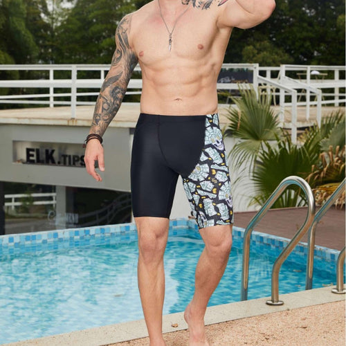 Herren Schwimmshorts mit dynamischem Dollar-Design und bequemem Stretch R&B