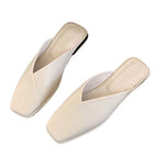 Damen Slip-On Pantoletten mit kunstlederner Oberfläche und bequemem Fußbett R&B
