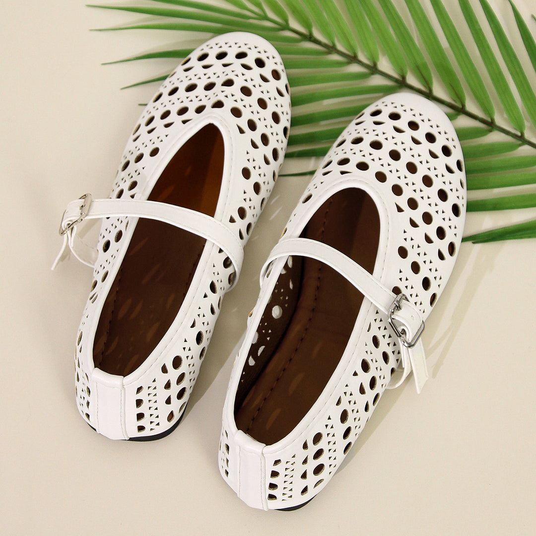 Damen komfortable Halbschuhe mit atmungsaktivem Design und verstellbarem Riemchen R&B