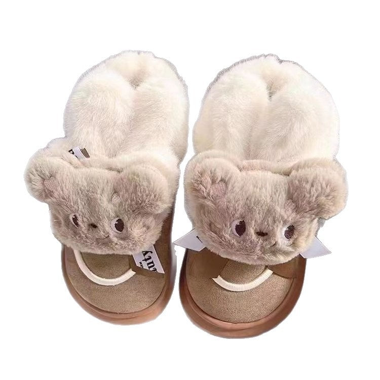 Damen Flauschige Hausschuhe mit niedlichem Tierdesign R&B