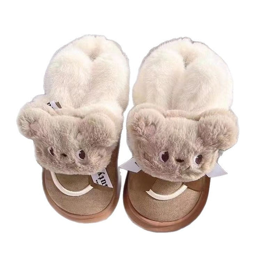 Damen Flauschige Hausschuhe mit niedlichem Tierdesign R&B