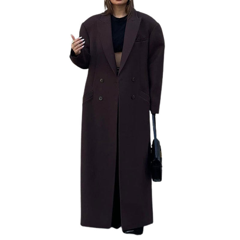 Damen Oversized Doppelreiher Blazer R&B