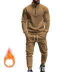 Herren sportlicher Sweatanzug mit höherem Kragen und praktischen Taschen R&B