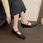 Damen Ballerinas mit dekorativer Schnallen-Applikation und elegantem Schnitt R&B