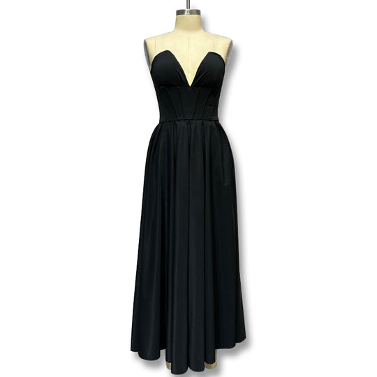 Damen Elegantes und figurbetontes Abendkleid mit tiefem Ausschnitt R&B