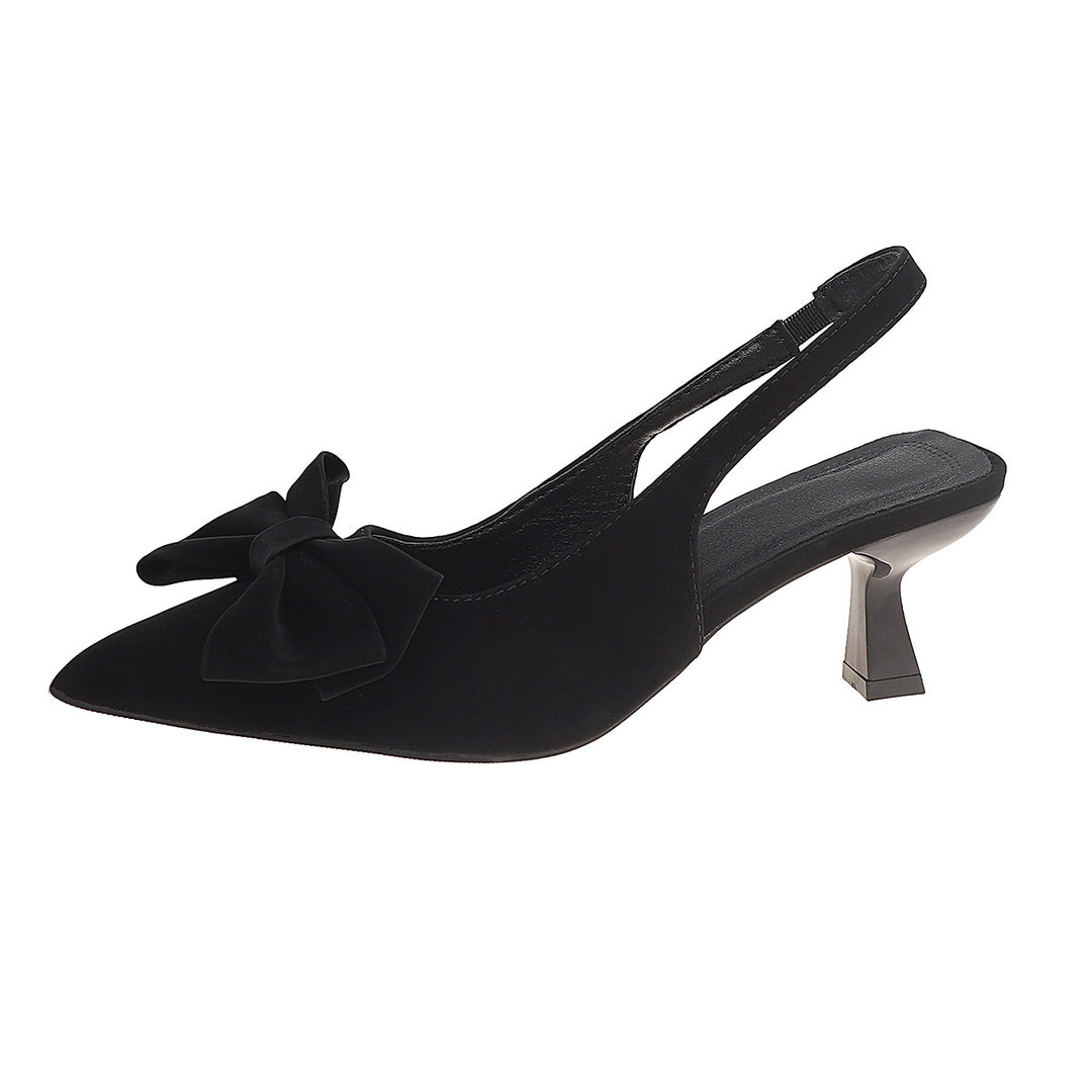 Damen Slingback-Pumps mit dekorativem Schleifen-Detail R&B
