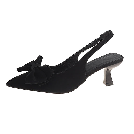 Damen Slingback-Pumps mit dekorativem Schleifen-Detail R&B