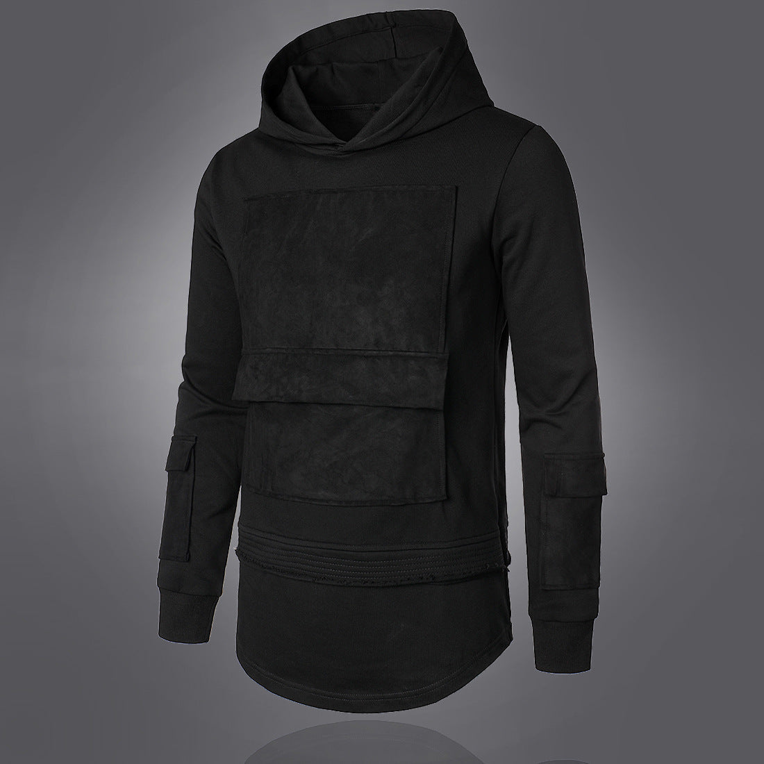 Herren modischer Hoodie mit integrierten Taschen und einzigartigem Design