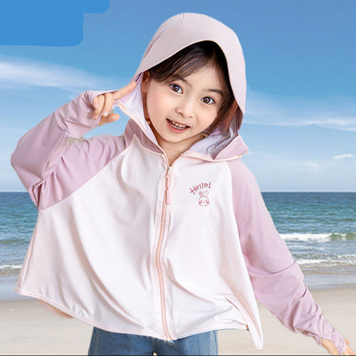 Mädchen funktionale UV-Schutzjacke mit Kapuze R&B