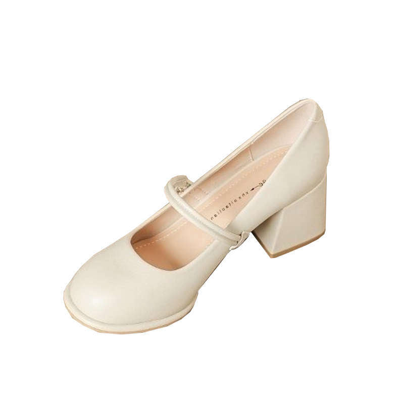 Damen Modische Mary-Jane High Heels mit eleganter Perlen-Details R&B