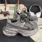 Damen Modische Chunky Sneakers mit dämpfender Sohle und atmungsaktivem Obermaterial R&B
