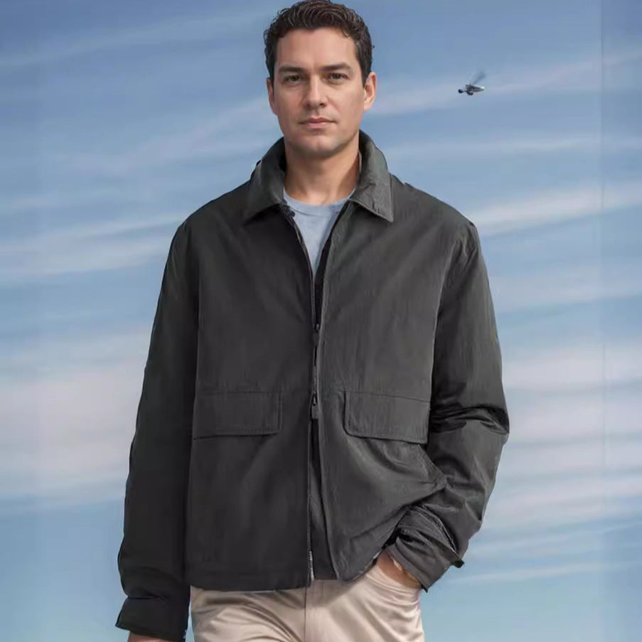 Herren lässige Jacke mit praktischen Taschen und modernem Schnitt R&B