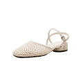 Damen Slingback-Pantoletten mit geflochtenem Obermaterial