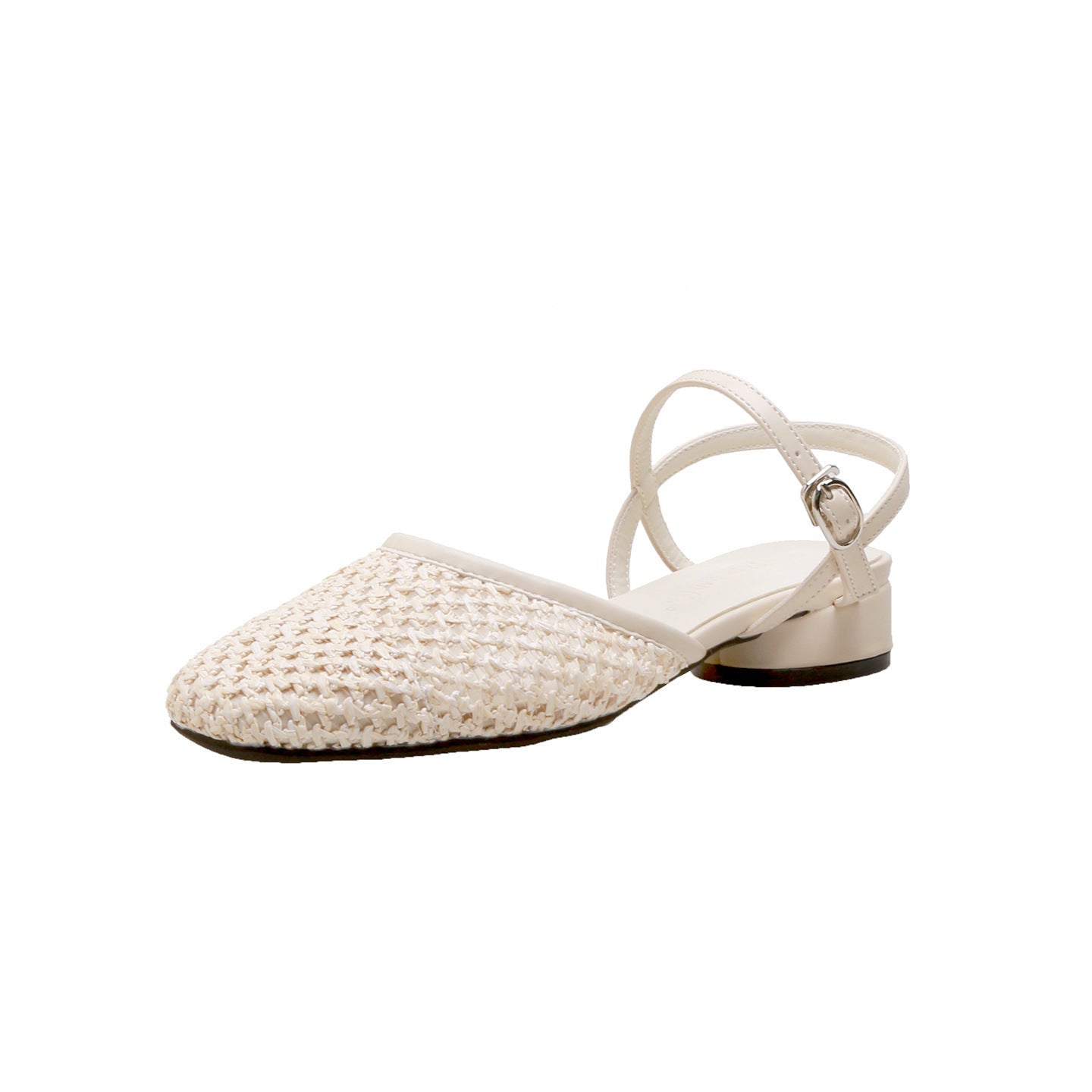 Damen Slingback-Pantoletten mit geflochtenem Obermaterial