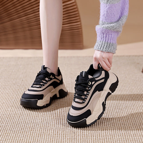 Damen Sportliche Chunky Sneakers mit dämpfender Sohle und atmungsaktivem Obermaterial R&B
