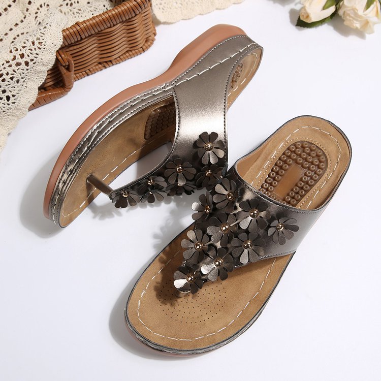 Damen Blumige Wellness-Sandalen R&B