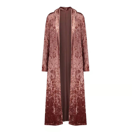 Damen Langer Veloursmantel R&B
