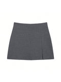 Damen modischer Minirock mit eleganter Knopfleiste