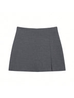 Damen modischer Minirock mit eleganter Knopfleiste