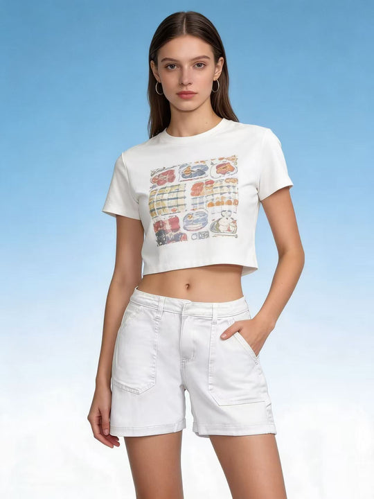 Damen lässige Sommer-Shorts mit seitlichen Taschen und komfortablem Schnitt R&B