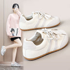 Damen modische Sneakers mit sportivem Veloursleder-Obermaterial und rutschfester Laufsohle R&B