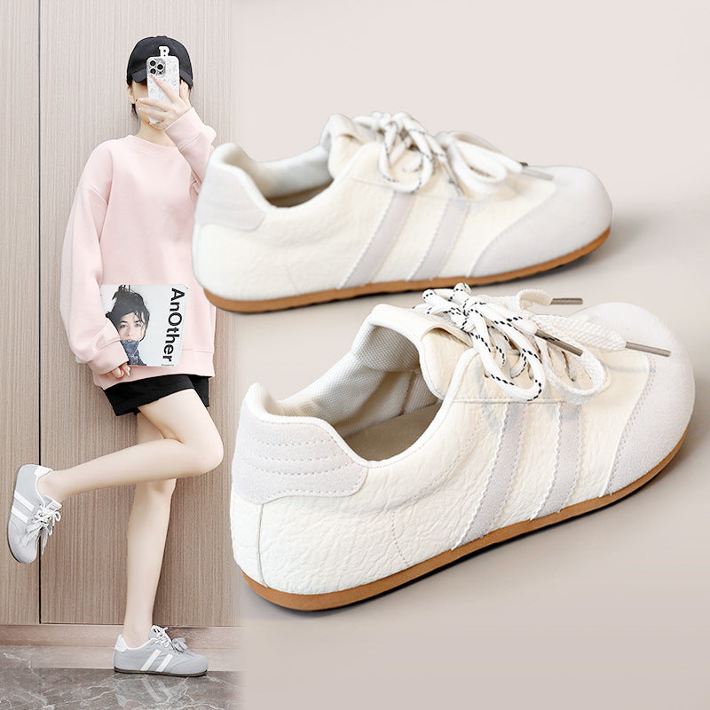 Damen modische Sneakers mit sportivem Veloursleder-Obermaterial und rutschfester Laufsohle R&B