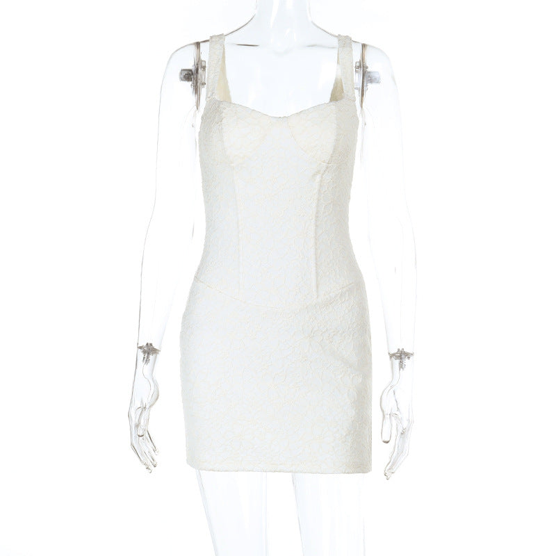Damen figurbetontes Spitzenkleid R&B