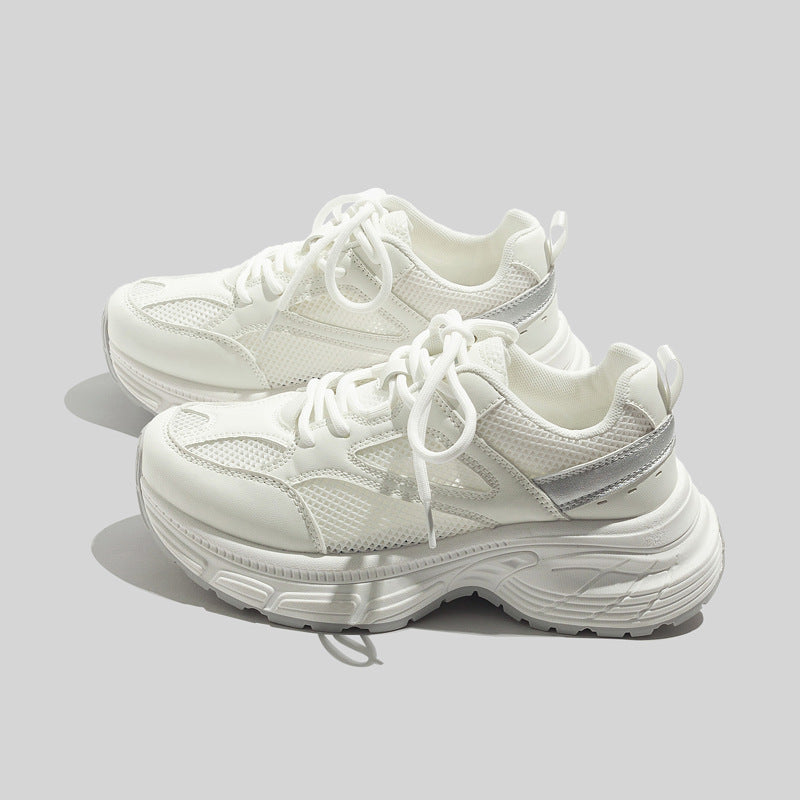 Damen Lauf-Sneaker mit atmungsaktivem Mesh-Obermaterial und stoßdämpfender Sohle