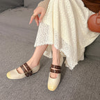 Damen elegante Mary Jane Schuhe mit modischen Schnallen R&B