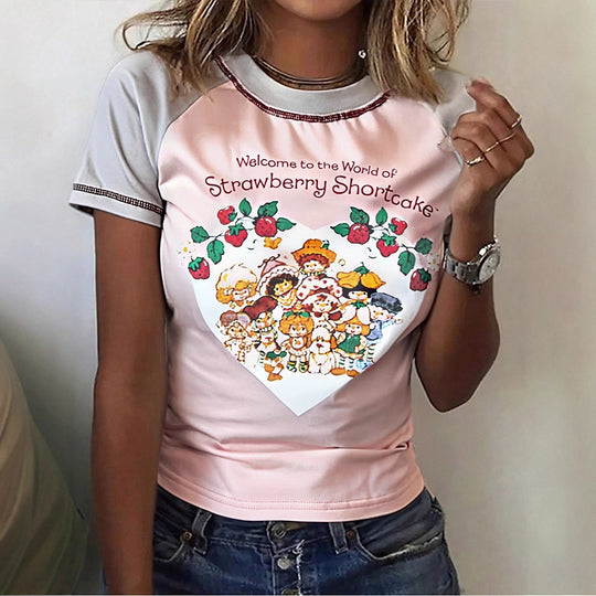 Damen T-Shirt mit niedlichem Grafikdesign und komfortablem Schnitt R&B