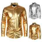 Herren elegantes Hochglanzhemd im modernen Design